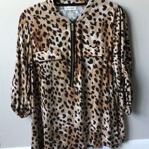 Calvin Klein Zip Front Top